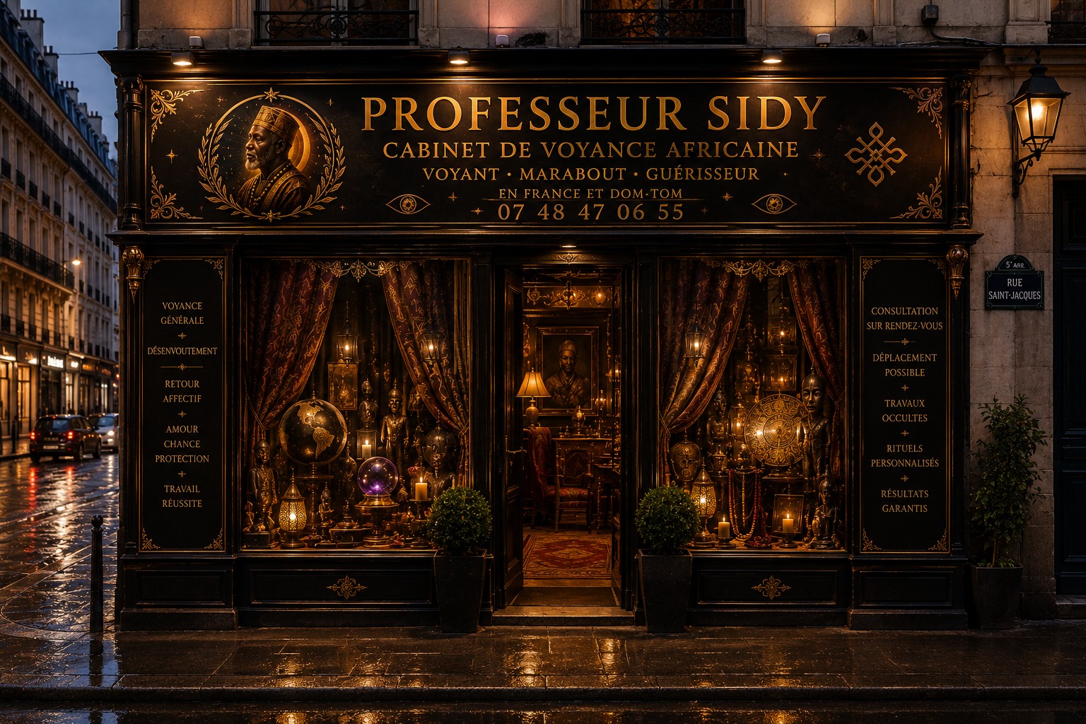 Ambiance mystique : bougies et objets sacrés